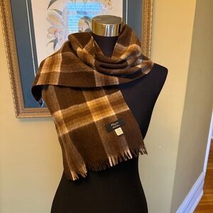 Brown Plaid wool Scarf